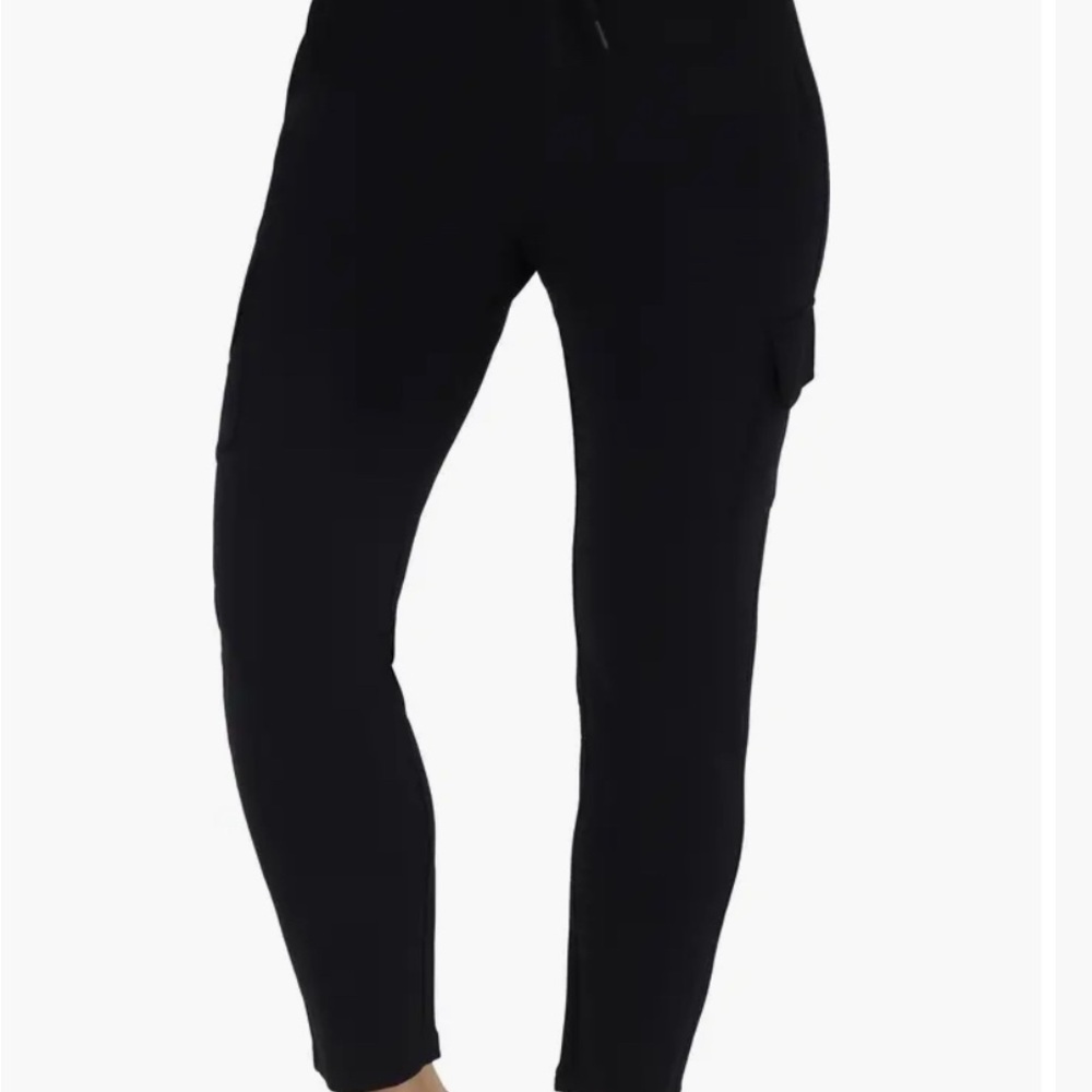 Yoga Pants 90 Degree By Reflex Terry Jamie Fleece Pants Size XS Black NWT